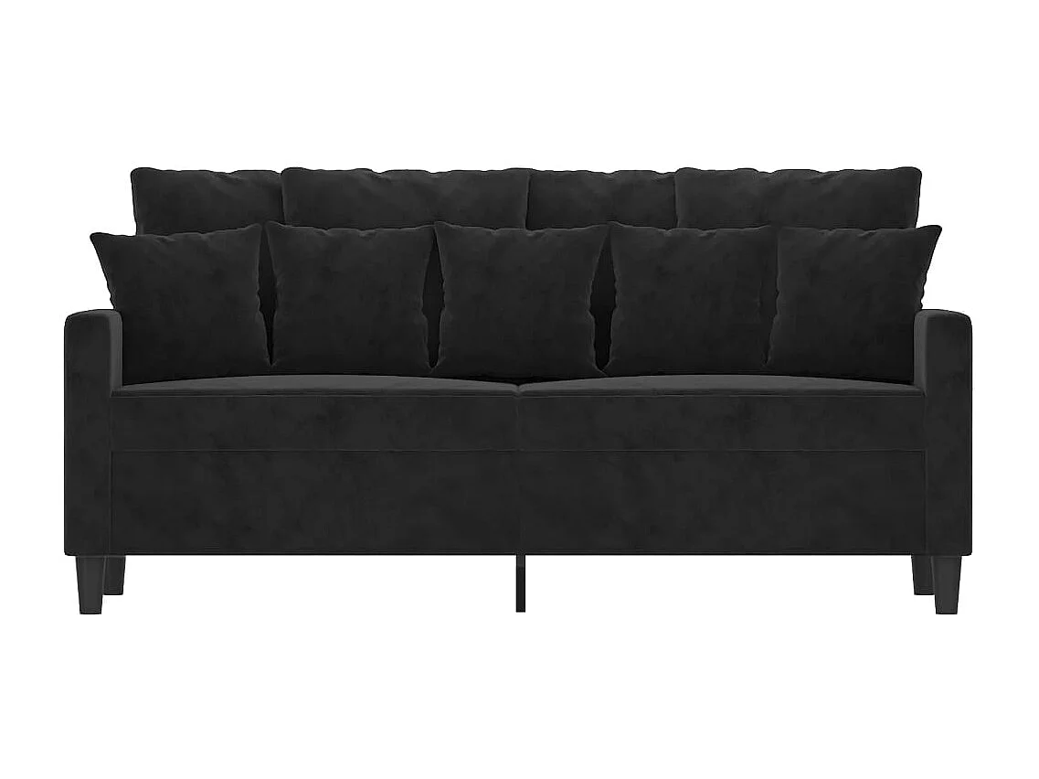 Canapé à 2 places Noir 140 cm Velours REO74699