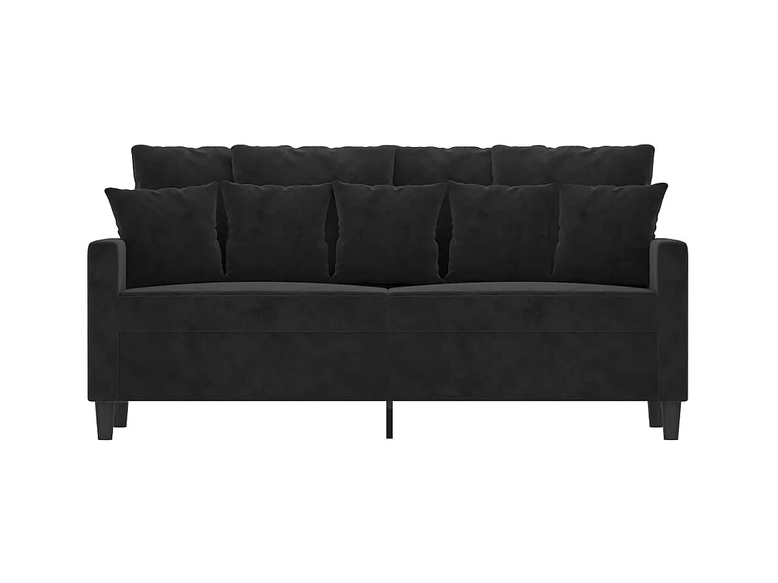 Canapé à 2 places Noir 140 cm Velours REO74699