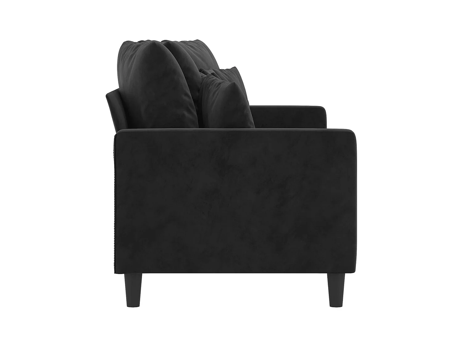 Canapé à 2 places Noir 140 cm Velours REO74699