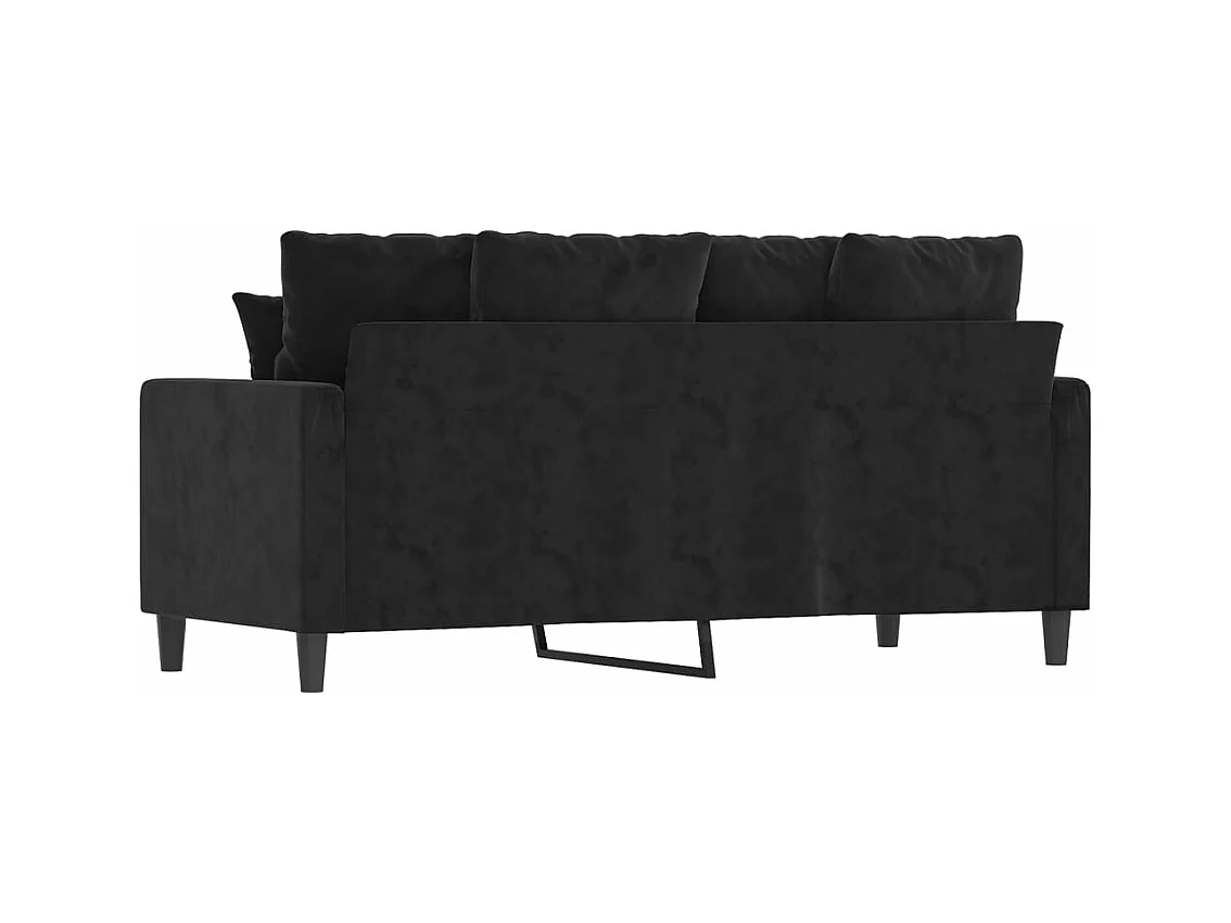 Canapé à 2 places Noir 140 cm Velours REO74699