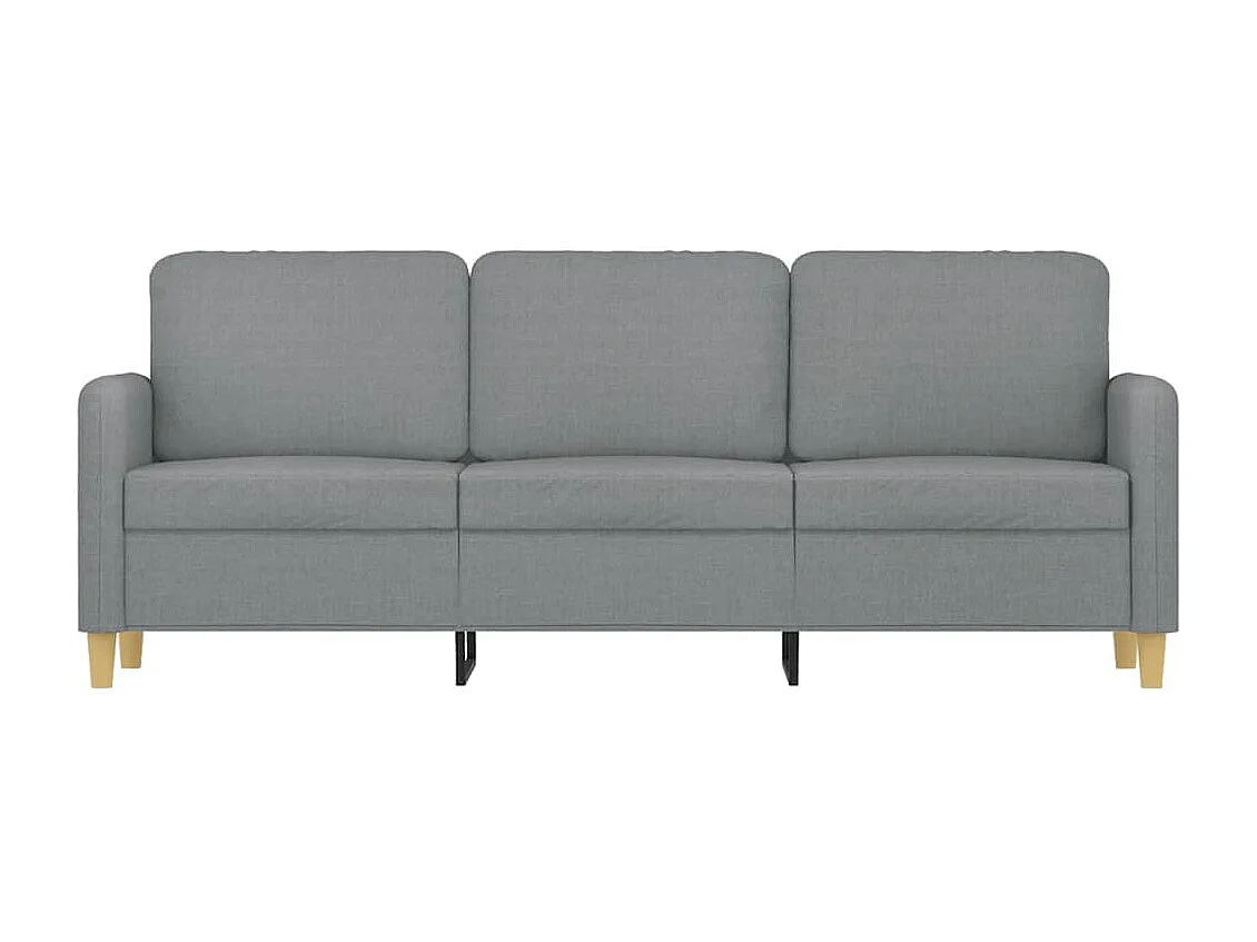 Canapé à 3 places Gris clair 180 cm Tissu REO48044