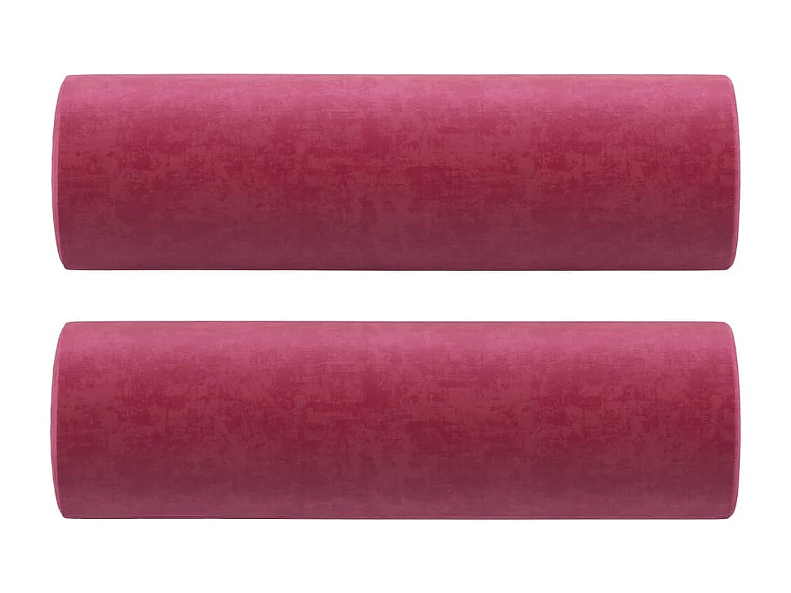 Tweezitsbank met sierkussens 140 cm fluweel wijnrood NL956278