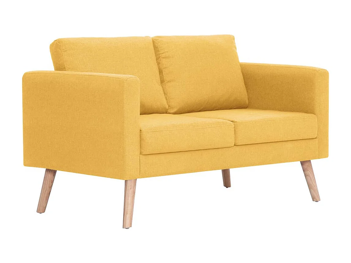 Canapé à 2 places Tissu Jaune REO88704