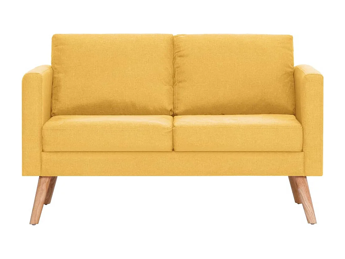 Canapé à 2 places Tissu Jaune REO88704