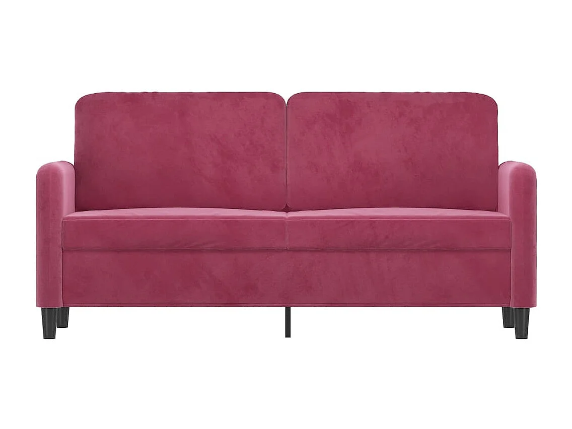 Canapé à 2 places Rouge bordeaux 140 cm Velours REO38151