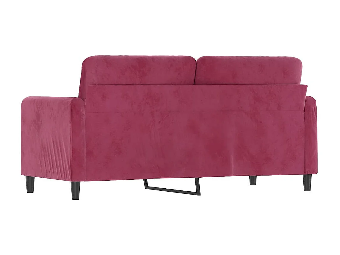 Canapé à 2 places Rouge bordeaux 140 cm Velours REO38151