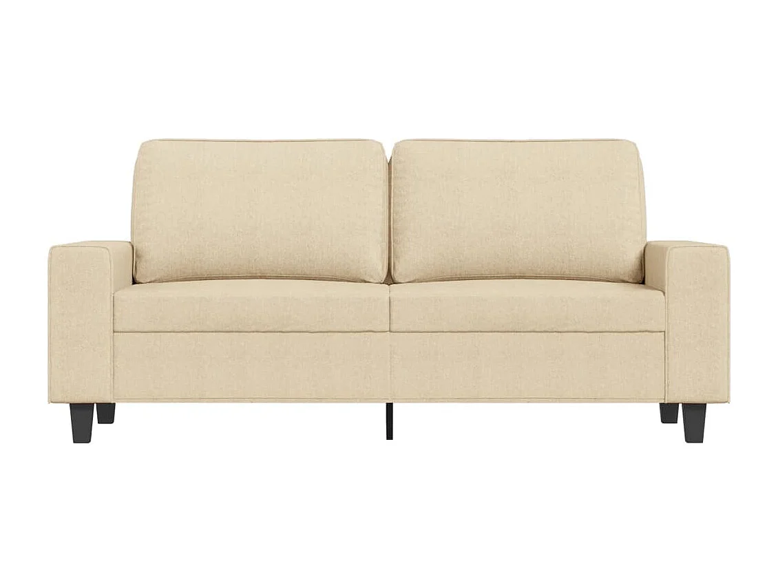 Canapé à 2 places Crème 140 cm Tissu REO96693