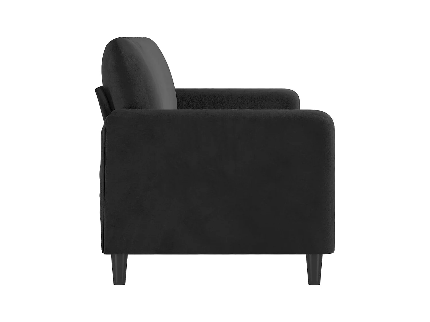 Canapé à 3 places Noir 180 cm Velours REO52889