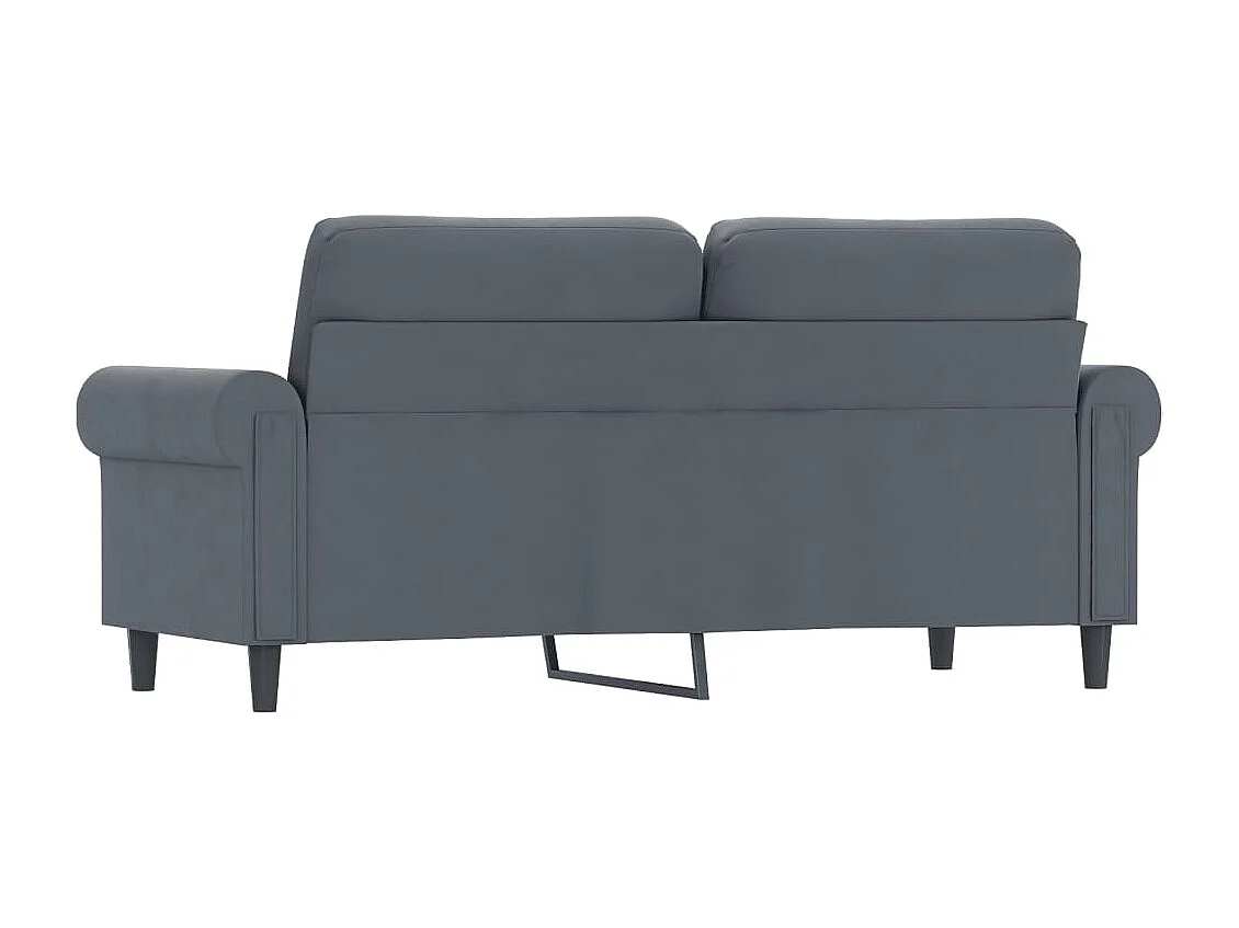 Canapé à 2 places Gris foncé 140 cm Velours REO49399
