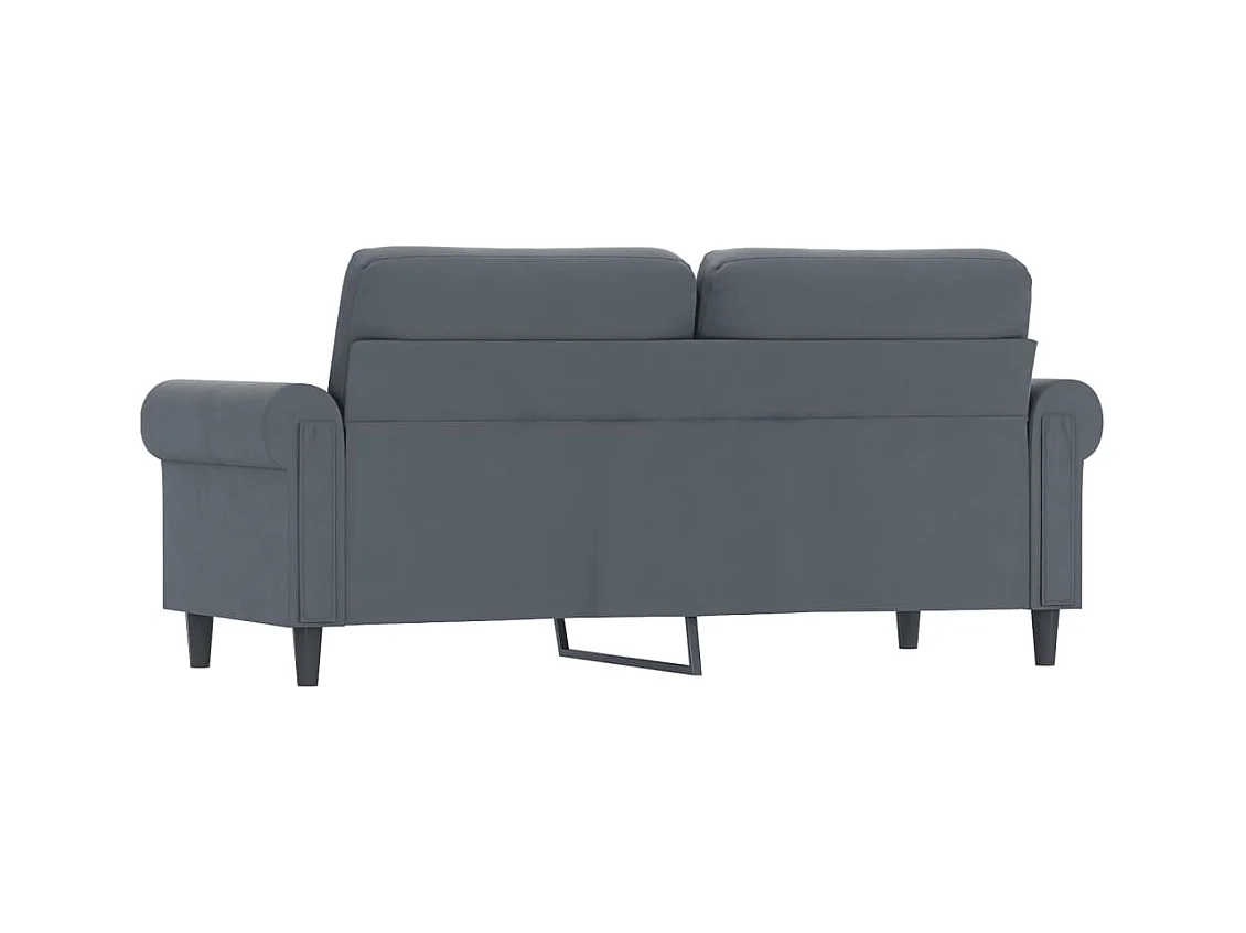 Canapé à 2 places Gris foncé 140 cm Velours REO49399