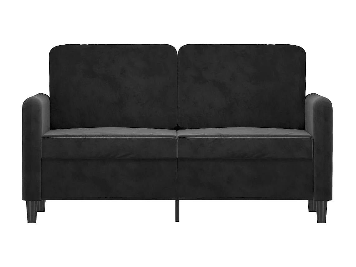 Canapé à 2 places Noir 120 cm Velours REO43766