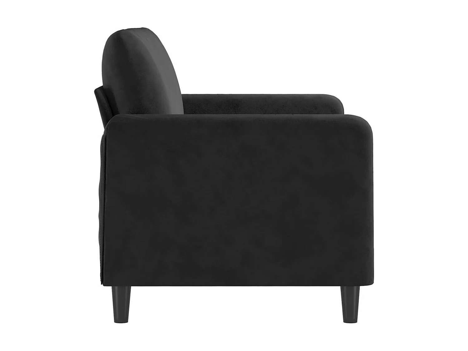 Canapé à 2 places Noir 120 cm Velours REO43766