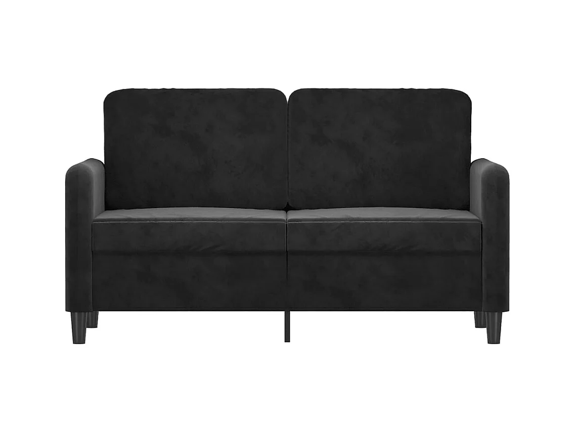 Canapé à 2 places Noir 120 cm Velours REO43766