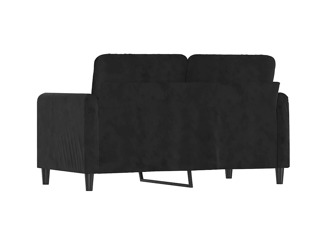 Canapé à 2 places Noir 120 cm Velours REO43766