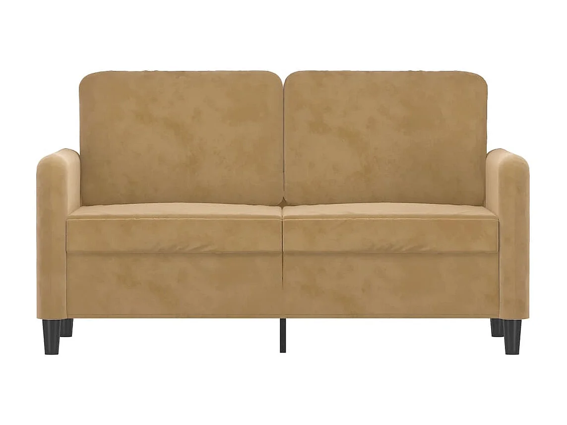 Sofá de 2 lugares veludo 120 cm castanho PT765056