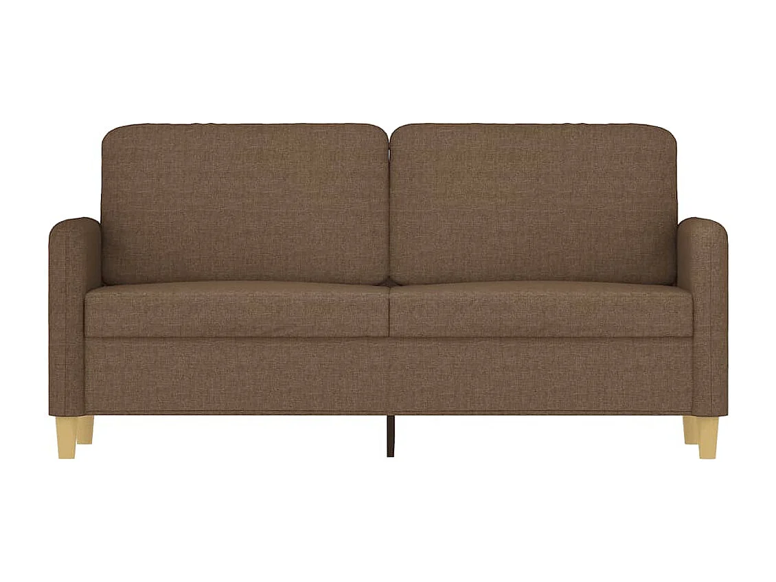 Sofá de 2 plazas de tela marrón 140 cm PWFG11021
