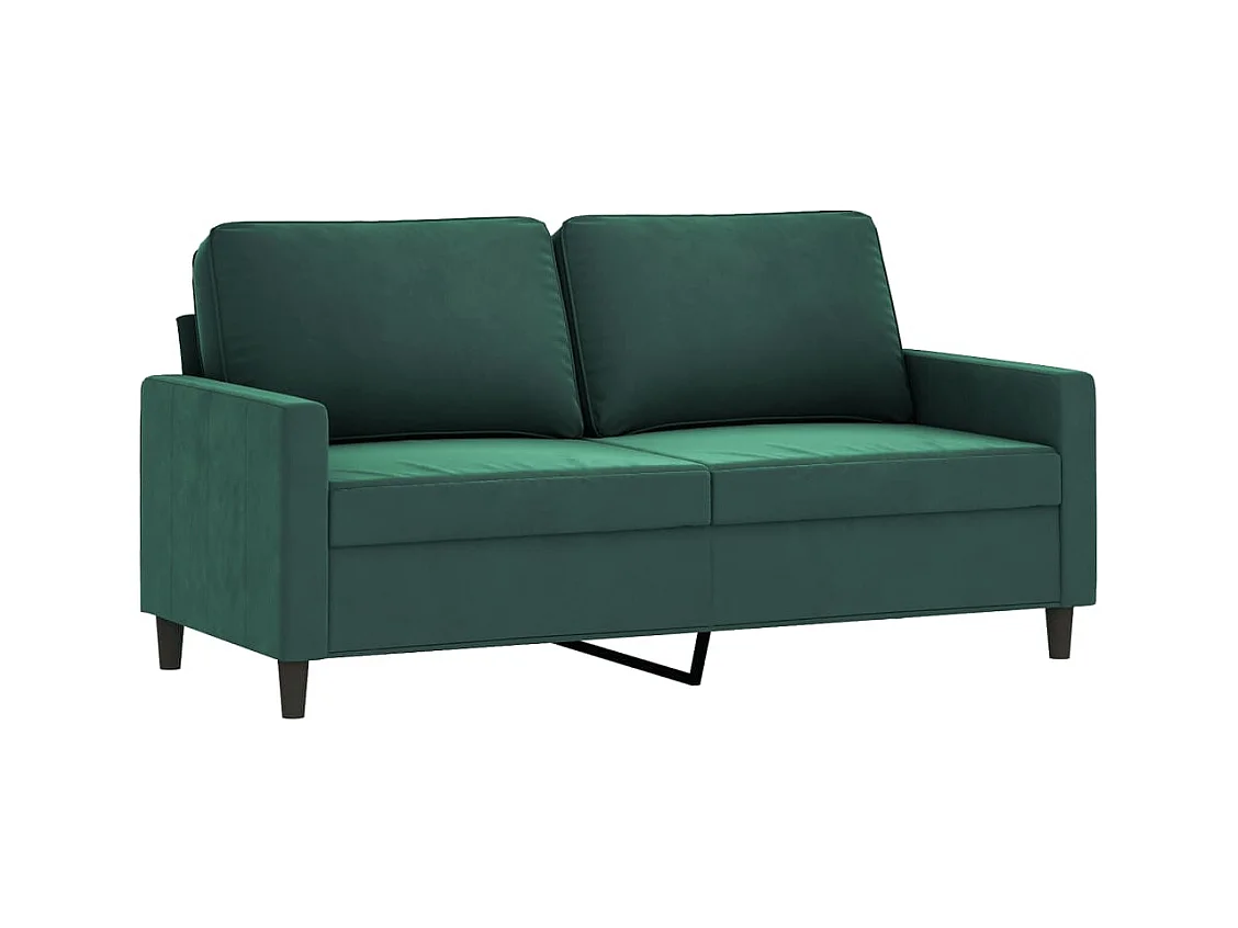 Canapé à 2 places Vert foncé 140 cm Velours REO59973