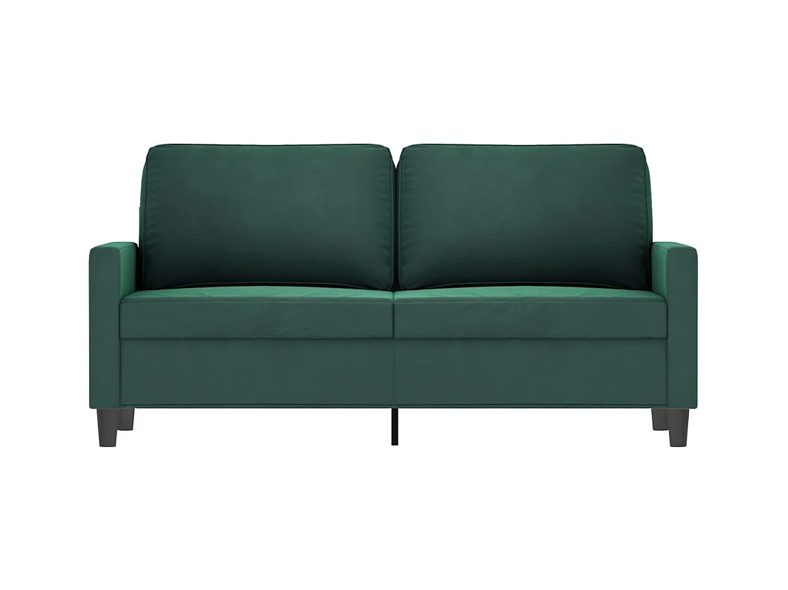 Canapé à 2 places Vert foncé 140 cm Velours REO59973