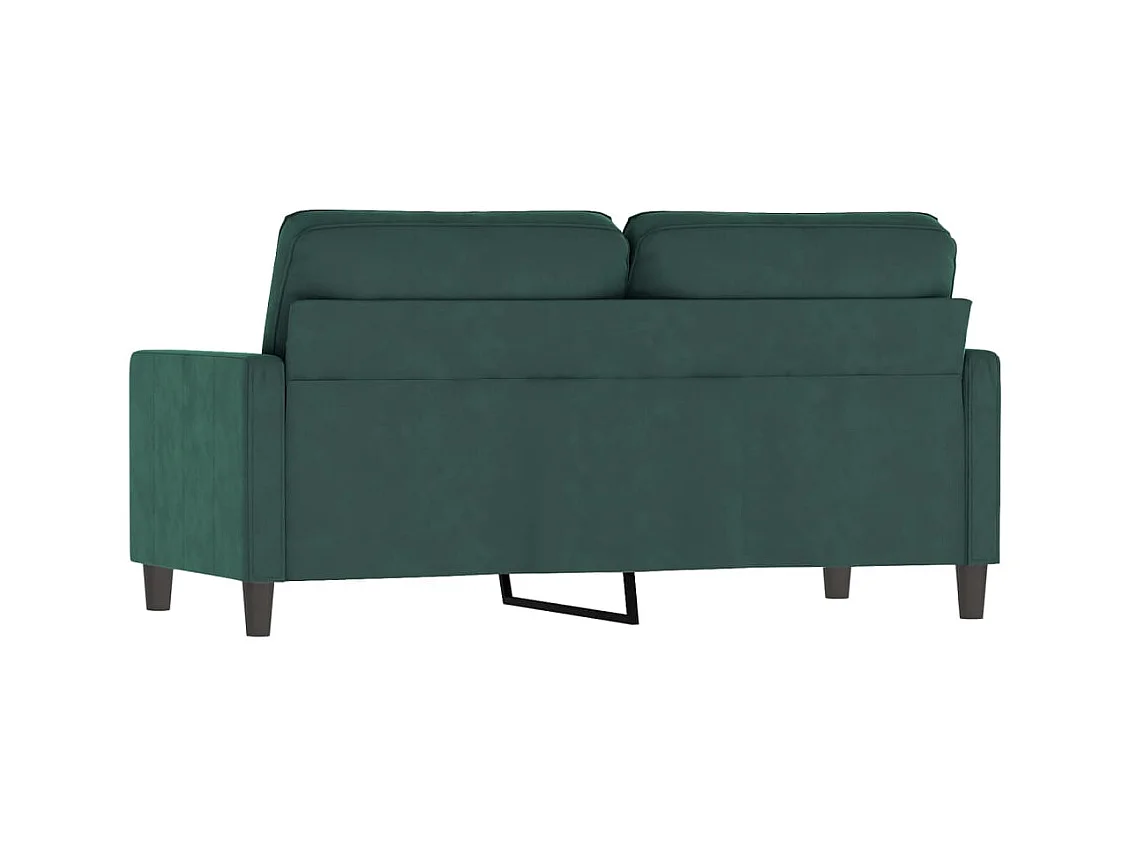 Canapé à 2 places Vert foncé 140 cm Velours REO59973