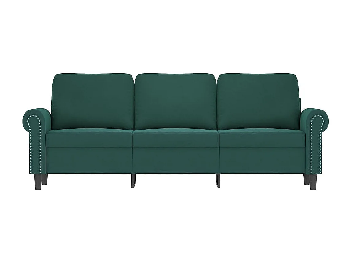 Driezitsbank 180 cm fluweel donkergroen NL776640