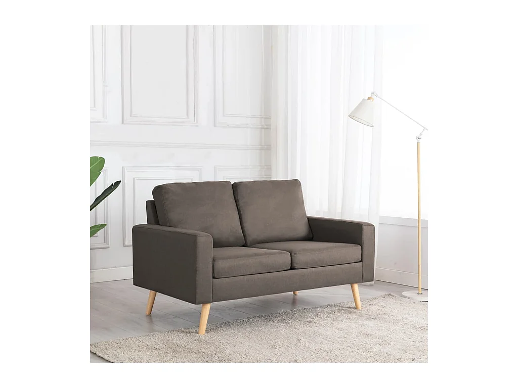Canapé à 2 places Taupe Tissu REO13182