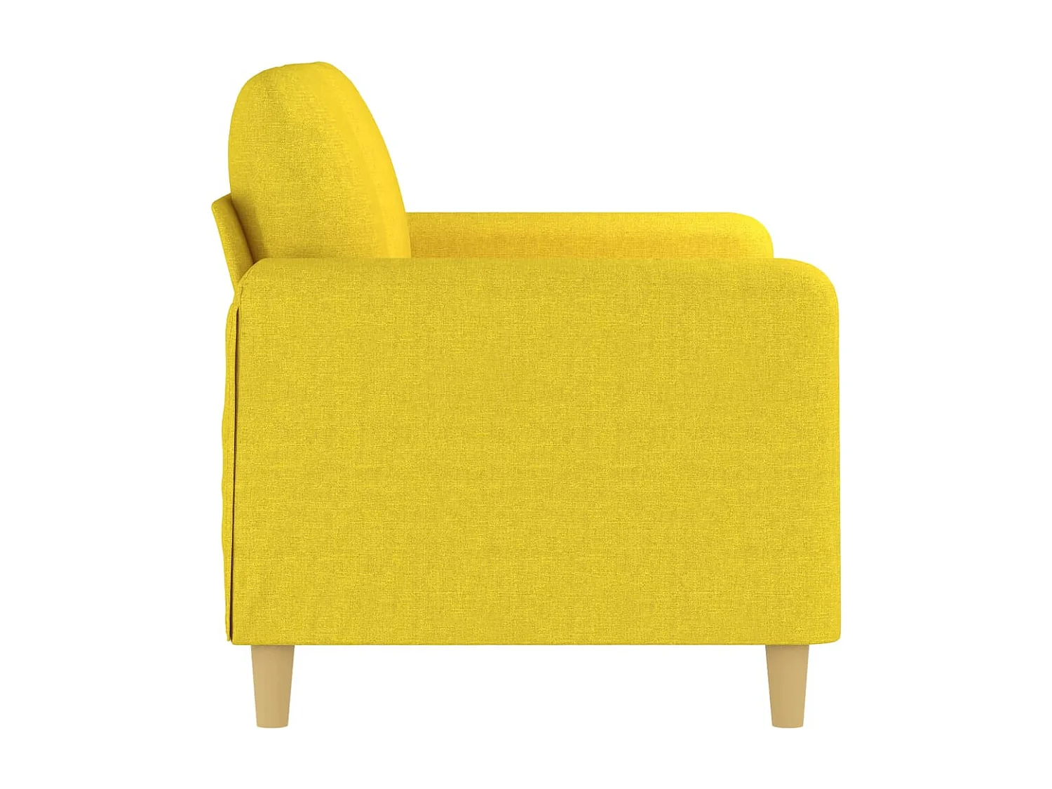 Canapé à 2 places Jaune clair 120 cm Tissu REO80289