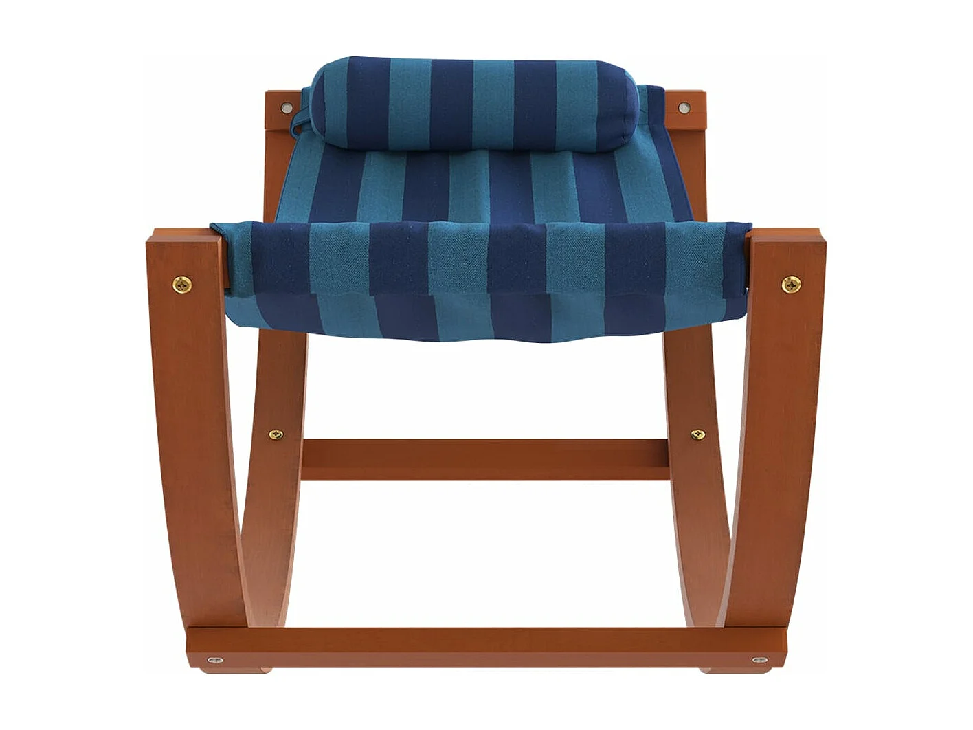 Hamaca mecedora para niños tela azul a rayas ES869261