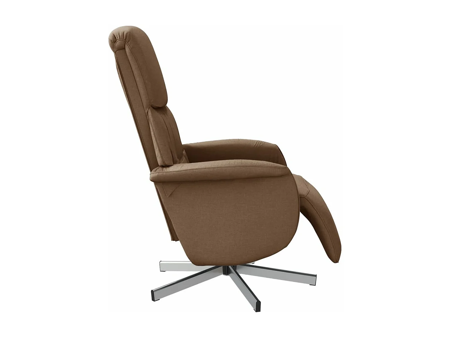 Relaxsessel | Fernsehsessel mit Fußteil Braun Stoff -gkd594987