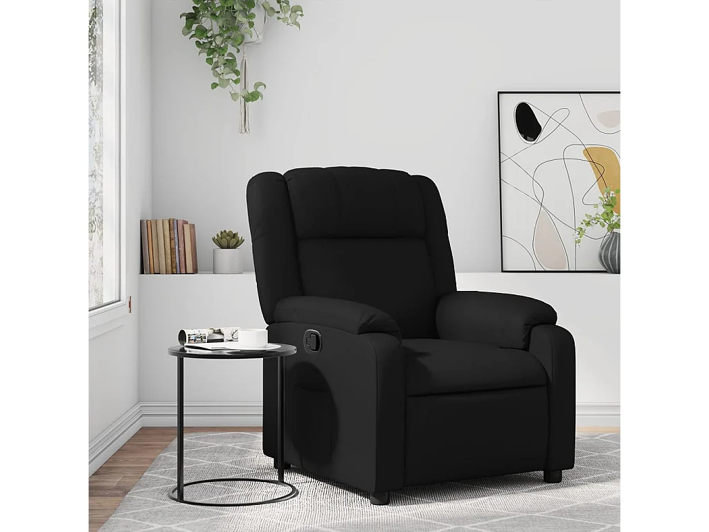 Fauteuil inclinable Noir Similicuir REO22062