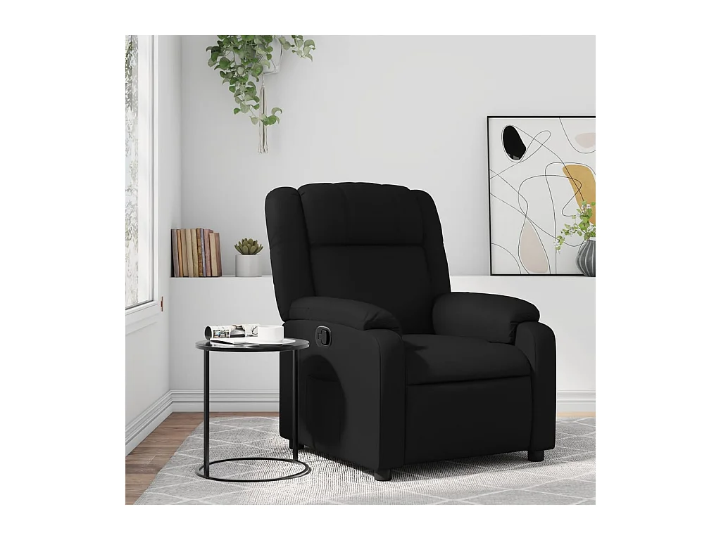 Fauteuil inclinable Noir Similicuir REO22062