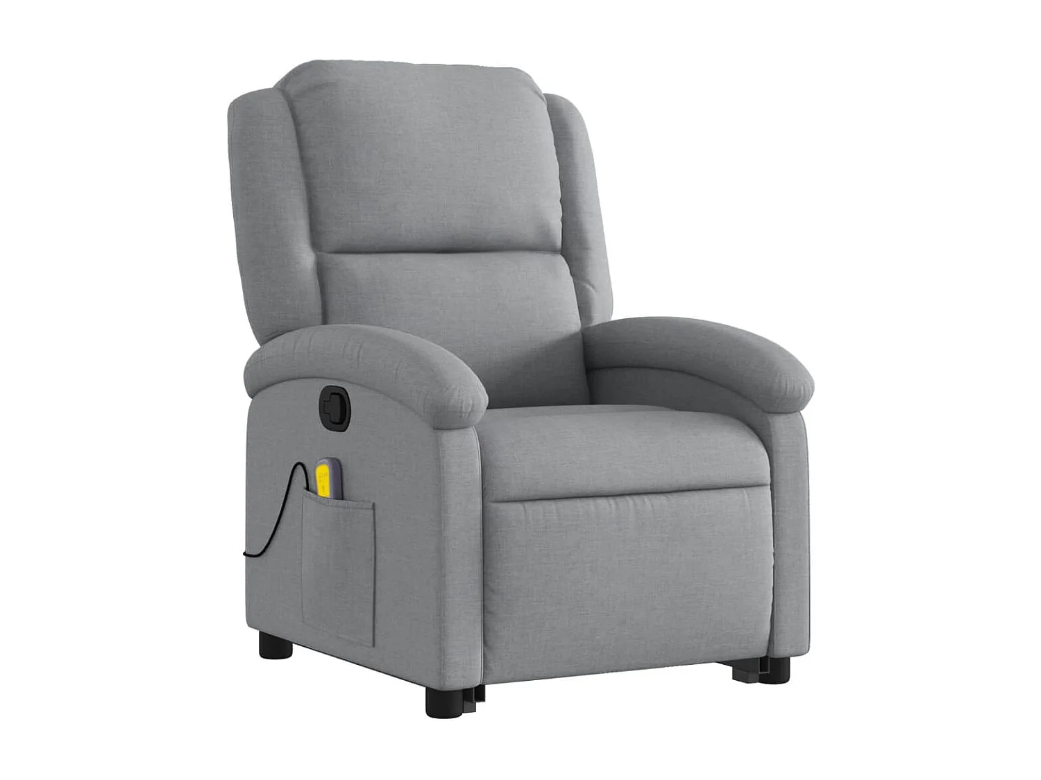 Fauteuil de massage inclinable Gris clair Tissu REO71994