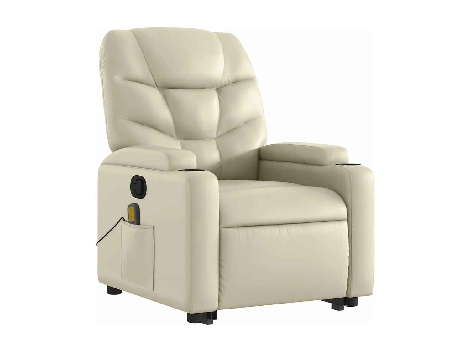 Sillón reclinable de masaje de pie cuero artificial color crema YOE14994