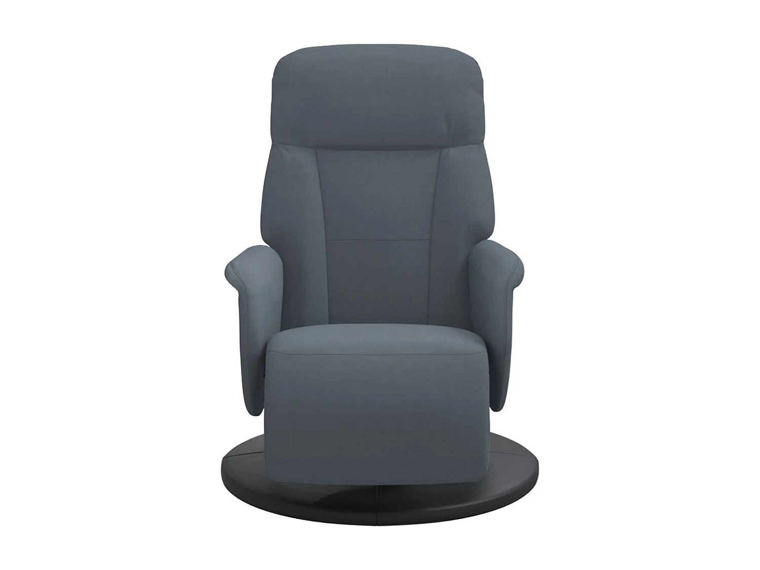 Fauteuil inclinable avec repose-pied gris foncé velours REO15286
