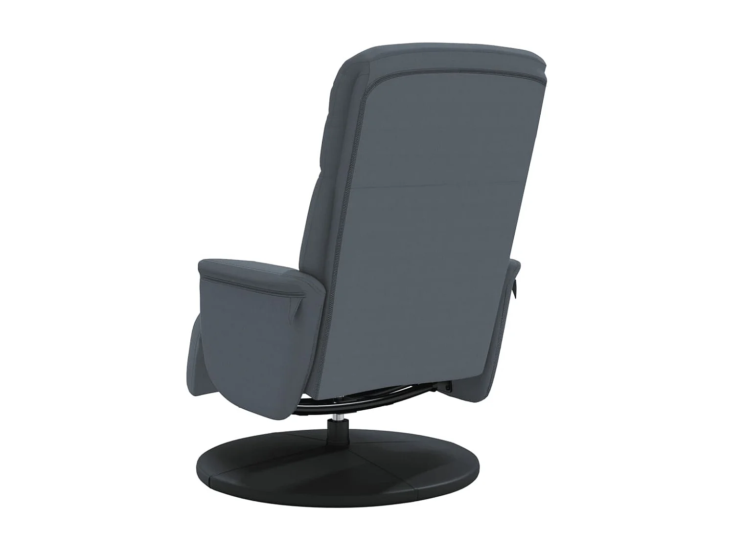Fauteuil inclinable avec repose-pied gris foncé velours REO15286