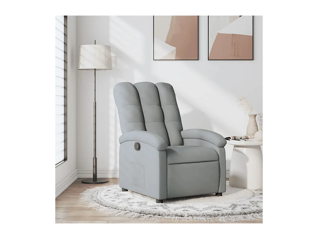 Fauteuil inclinable Gris clair Tissu REO62095