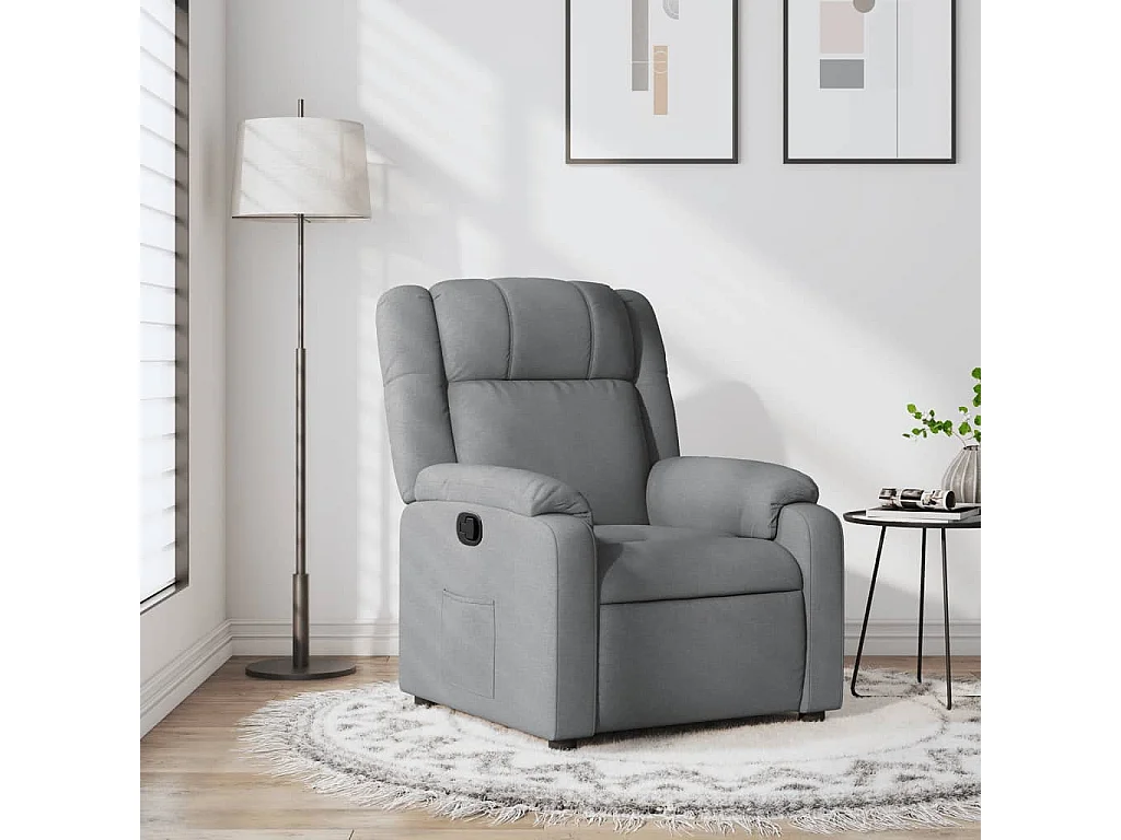 Fauteuil inclinable Gris clair Tissu REO51583