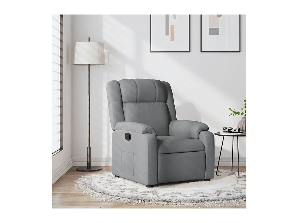 Fauteuil inclinable Gris clair Tissu REO51583