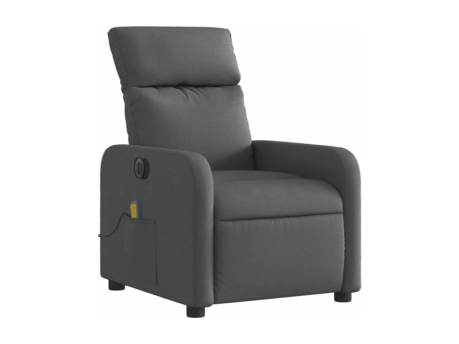 Sillón reclinable de masaje eléctrico tela gris oscuro YOE16885