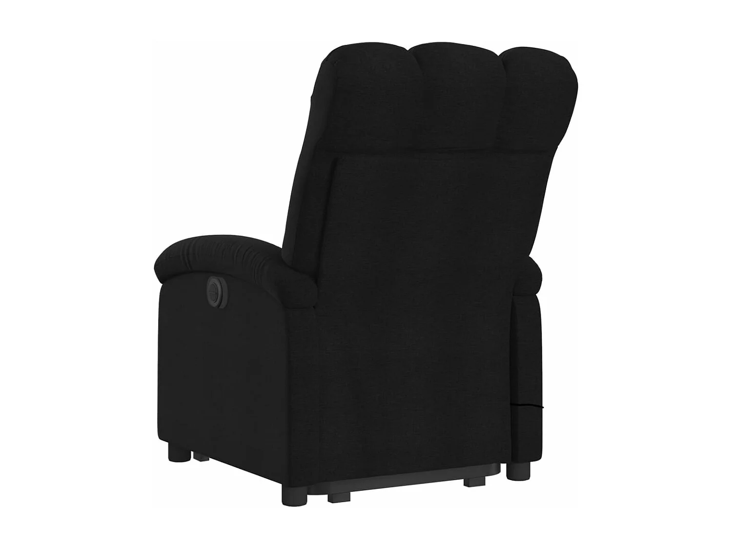 Sillón reclinable de masaje elevable tela negro YOE48194