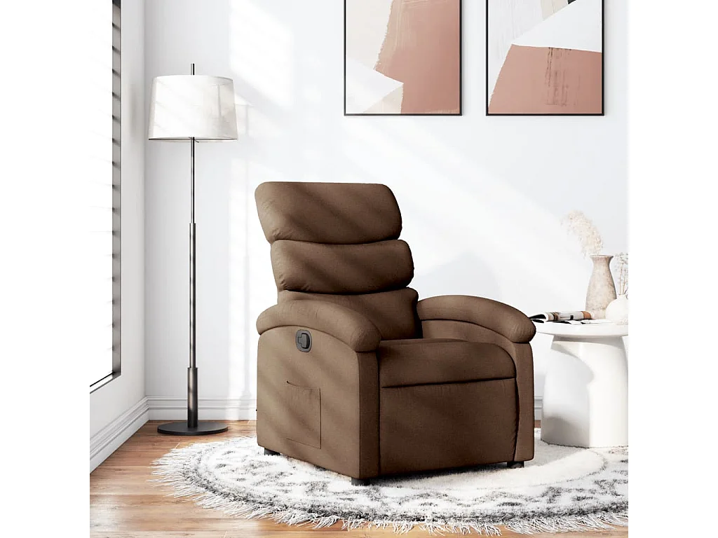 Fauteuil inclinable Marron Tissu REO18551