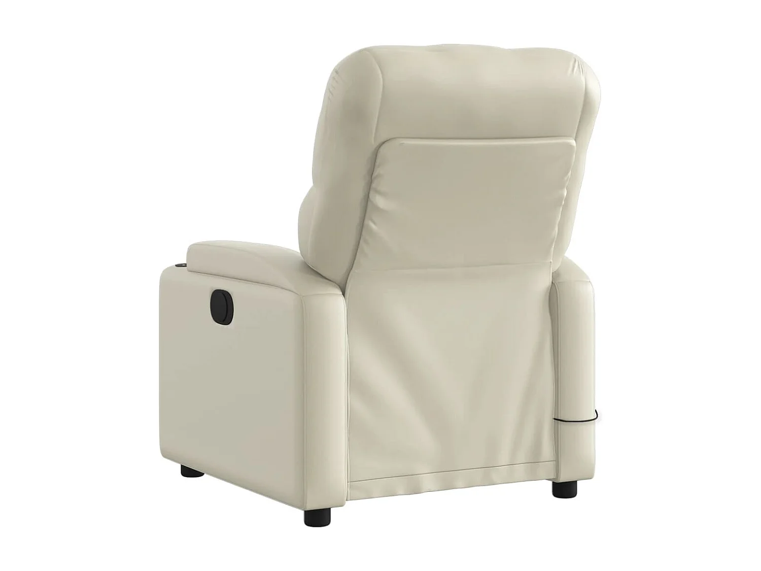 Fauteuil inclinable de massage Crème Similicuir REO15568