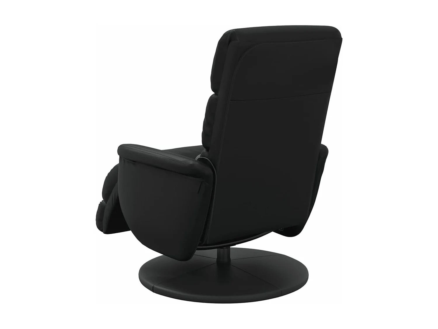 Fauteuil inclinable de massage repose-pieds noir similicuir REO16128