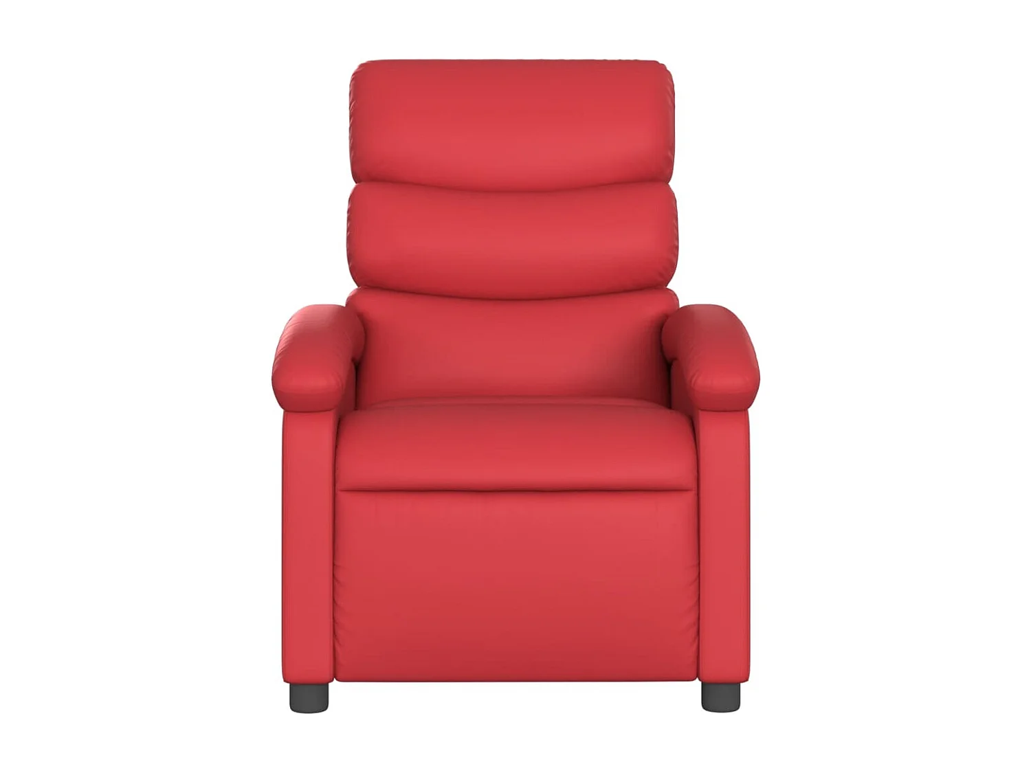 Sillón de masaje reclinable cuero sintético rojo YOE38135