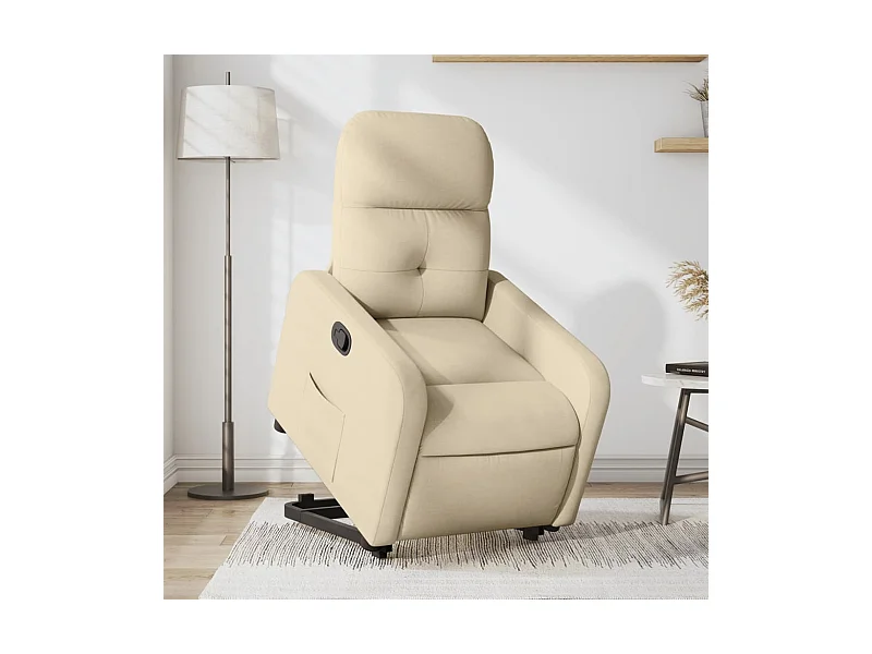 Fauteuil inclinable Crème Tissu REO81422