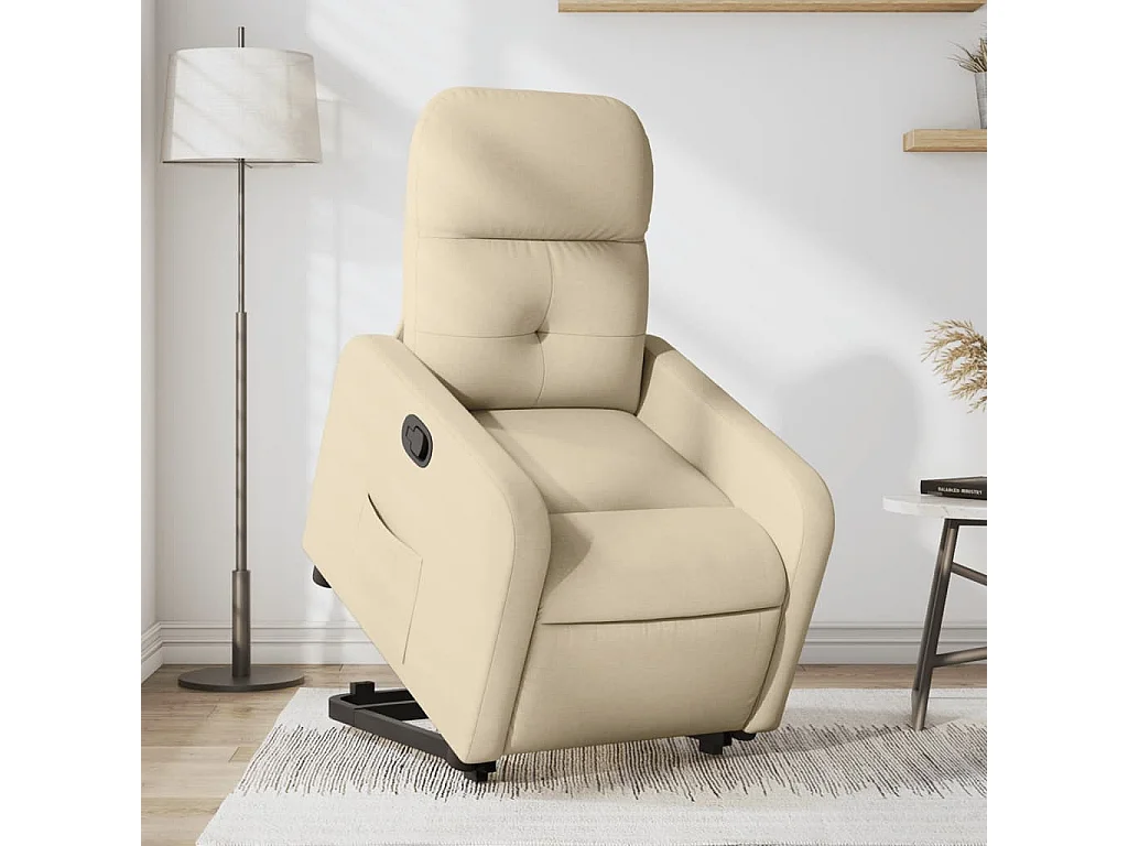 Fauteuil inclinable Crème Tissu REO81422