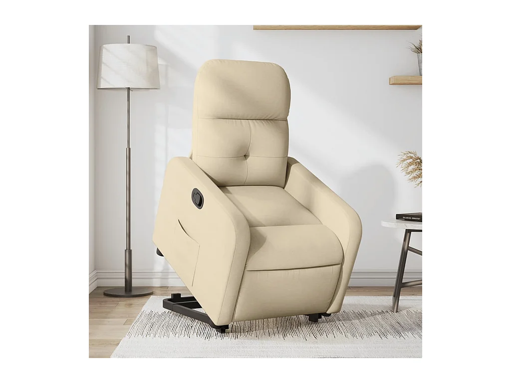 Fauteuil inclinable Crème Tissu REO81422