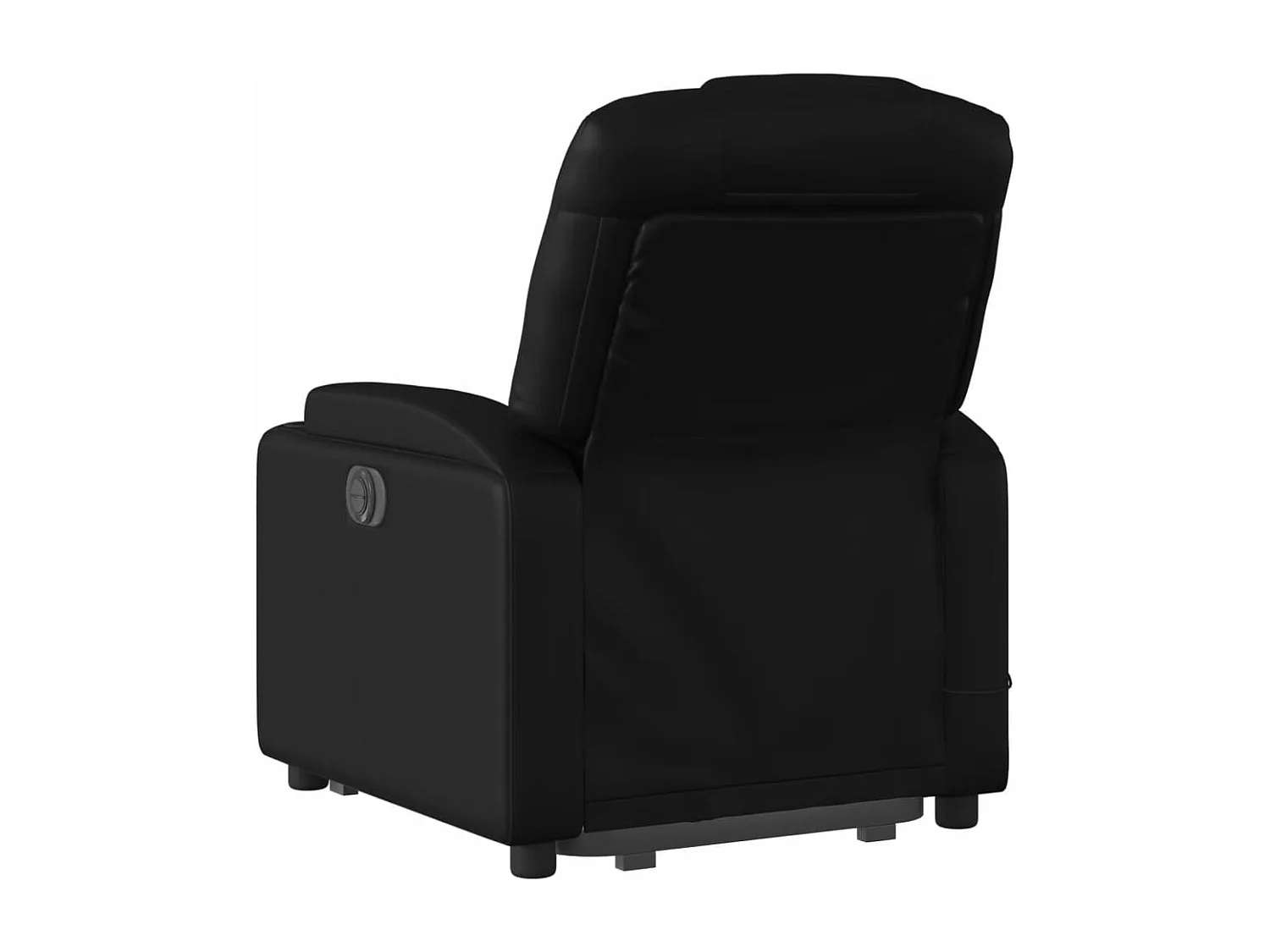 Sillón de masaje elevable eléctrico cuero sintético negro YOE47976