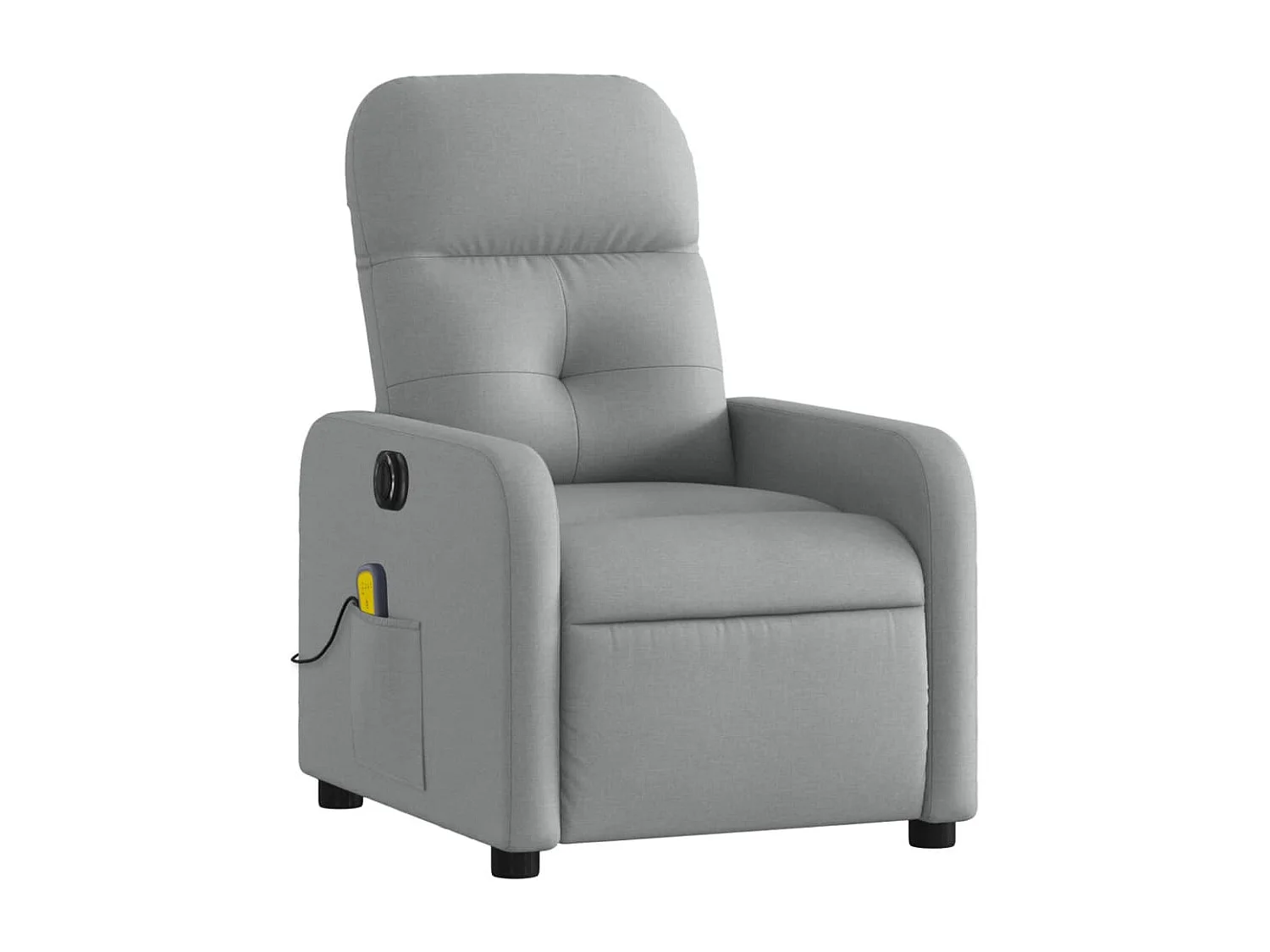 Sillón reclinable de masaje eléctrico tela gris claro YOE95050