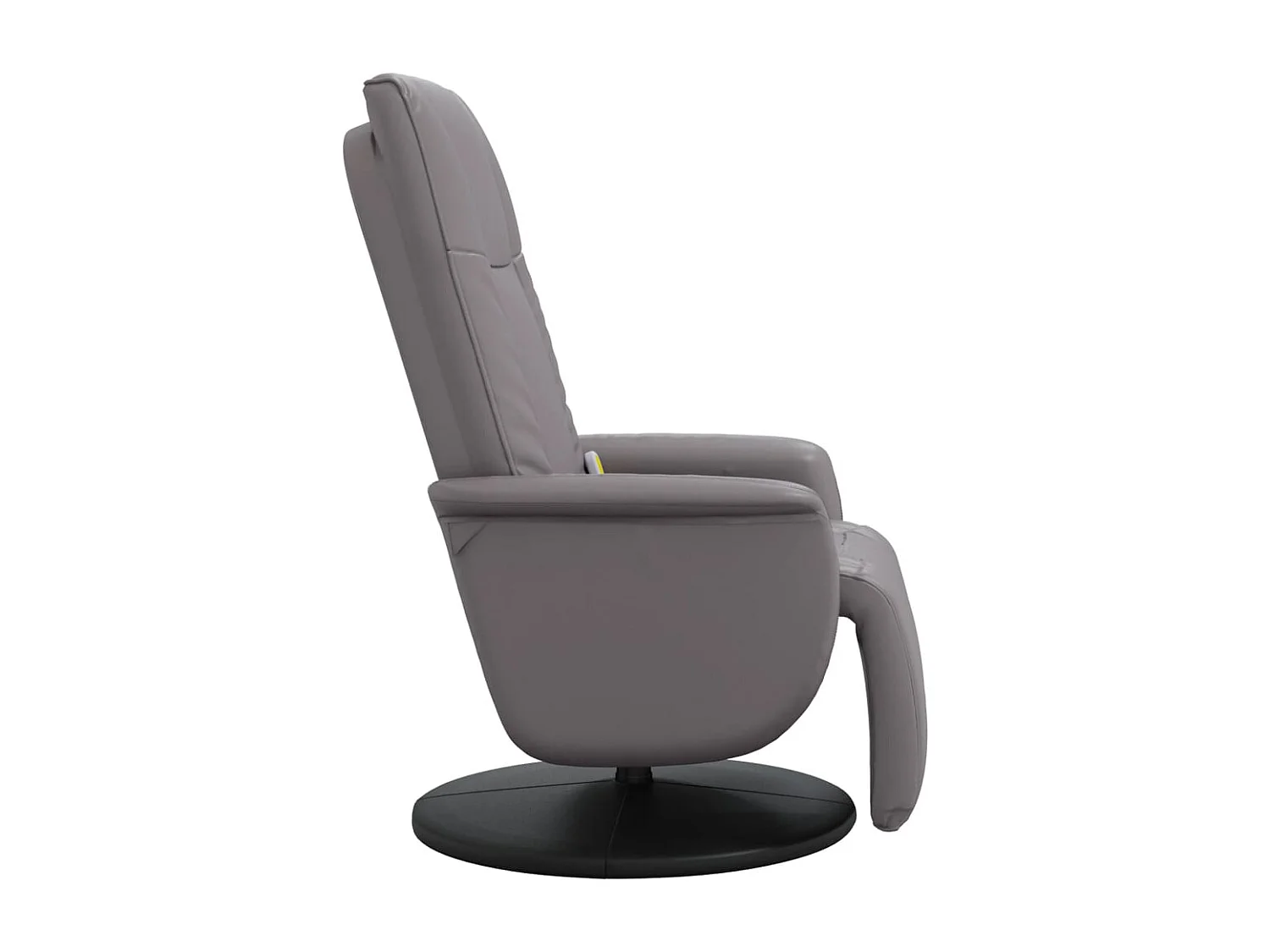 Sillón reclinable de masaje con reposapiés cuero sintético gris YOE29098