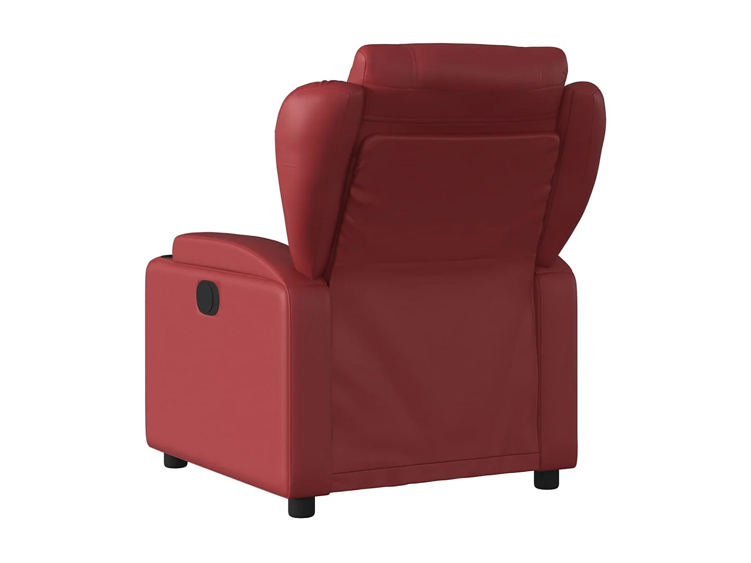 Sillón de masaje reclinable de cuero artificial rojo tinto YOE64054